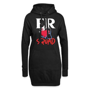 Premiers soins d'infirmière d'urgence de salle d'urgence - Sweat-shirt à capuche long Femme - noir - Devant