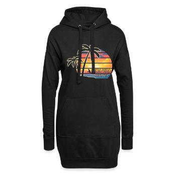 Pura Vida Costa Rica Beach Sunset Amérique du Sud - Sweat-shirt à capuche long Femme - noir - Devant