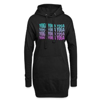 Yoga - Sweat-shirt à capuche long Femme - noir - Devant