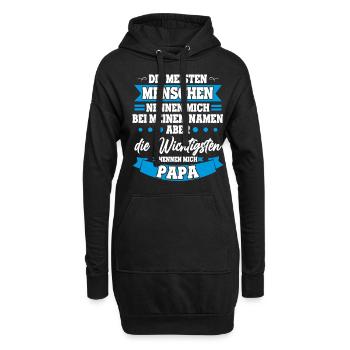 Vater Familienvater Wichtigsten Nennen Mich Papa - Hoodie-Kleid - Schwarz - Vorne