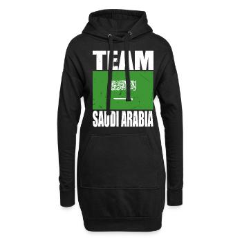 Équipe d’Arabie saoudite de football - Sweat-shirt à capuche long Femme - noir - Devant
