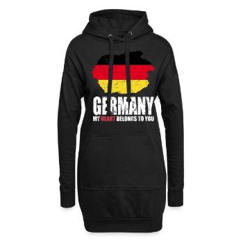 Drapeau de l’Allemagne - Sweat-shirt à capuche long Femme - noir - Devant