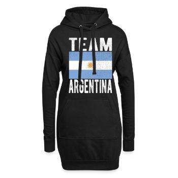 Drapeau de l’ARGENTINE - Sweat-shirt à capuche long Femme - noir - Devant