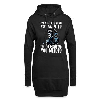Not The Hero You Wanted, The Monster You Needed 2 - Hoodie-Kleid - Schwarz - Vorne