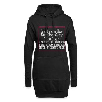 My Brain Has Way Too Many Tabs Open 4 - Hoodie-Kleid - Schwarz - Vorne