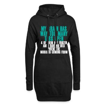My Brain Has Way Too Many Tabs Open 2 - Hoodie-Kleid - Schwarz - Vorne