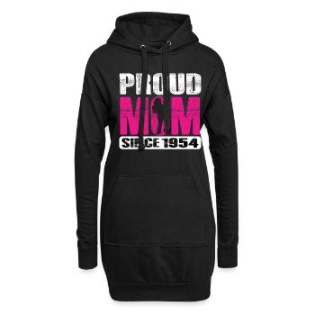 Proud Mom Since 1954 - Hoodie-Kleid - Schwarz - Vorne