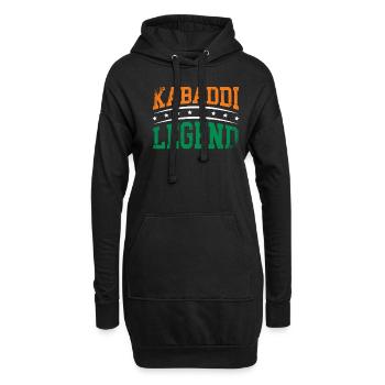 Kabaddi-legende Indischer Sport Indien - Hoodie-Kleid - Schwarz - Vorne