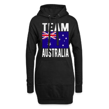 Drapeau de l’Australie - Sweat-shirt à capuche long Femme - noir - Devant