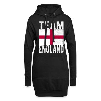 Drapeau de l’Angleterre - Sweat-shirt à capuche long Femme - noir - Devant