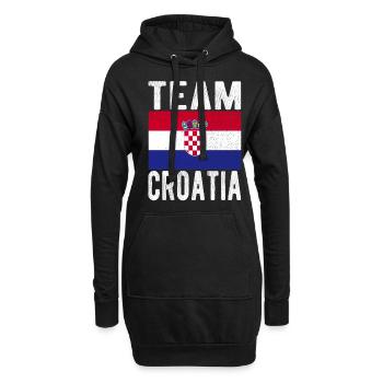 Drapeau de la Croatie - Sweat-shirt à capuche long Femme - noir - Devant