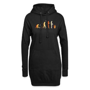 Vintage Aloe Vera Evolution Pflanze - Hoodie-Kleid - Schwarz - Vorne