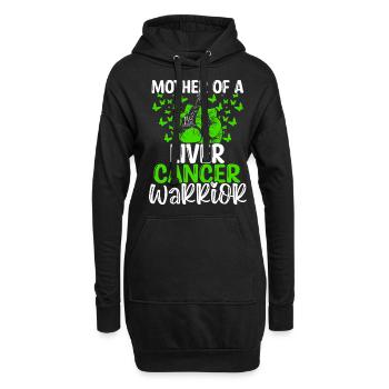 Liver Cancer Awareness Mom Mothers Day Mama - Hoodie-Kleid - Schwarz - Vorne