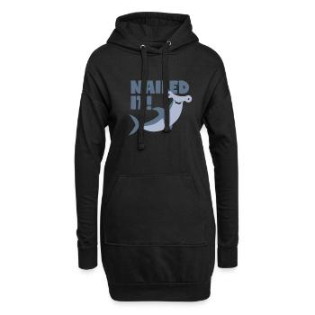 Jeu de mots marteau: « Cloué! » - Sweat-shirt à capuche long Femme - noir - Devant