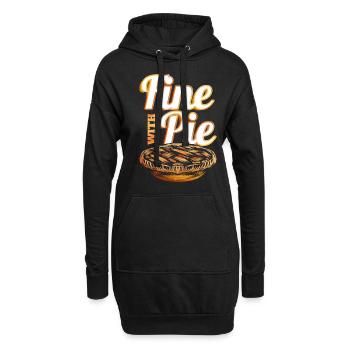 Fine With Pie Pumpkin Pie Autumn Thanksgiving - Hoodie-Kleid - Schwarz - Vorne