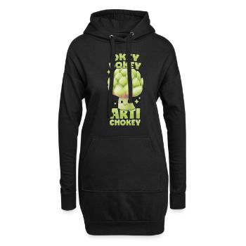 Artischocke: Okey Dokey Artichokey - Hoodie-Kleid - Schwarz - Vorne