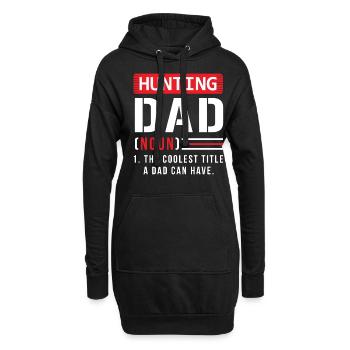 Jagd Jäger Papa Vater Spruch - Hoodie-Kleid - Schwarz - Vorne