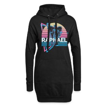 Raphael Erzengel Retro - Hoodie-Kleid - Schwarz - Vorne