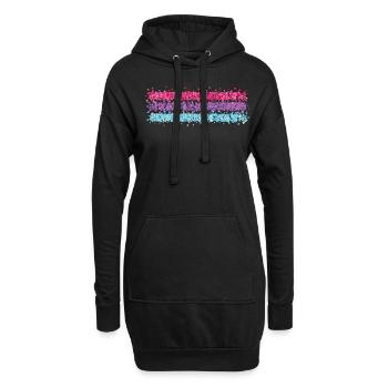 Bisexualité bisexuelle Drapeau gay gay - Sweat-shirt à capuche long Femme - noir - Devant