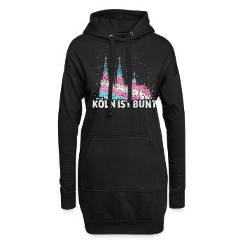 Kölner Dom Köln Kölle Transgender Transsexuell - Hoodie-Kleid - Schwarz - Vorne