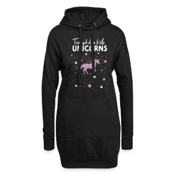 Licorne Transgenre Transphobie transsexuelle - Sweat-shirt à capuche long Femme - noir - Devant
