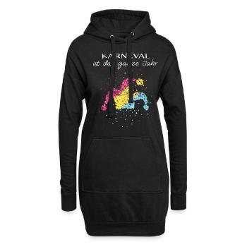Carnaval Carnaval Confettis Pansexuel Pansexuel - Sweat-shirt à capuche long Femme - noir - Devant