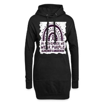 November Purple Alzheimers Awareness - Hoodie-Kleid - Schwarz - Vorne