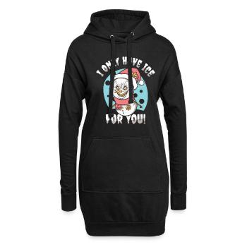 Halloween Gruselig Weihnachten Horror Fan - Hoodie-Kleid - Schwarz - Vorne