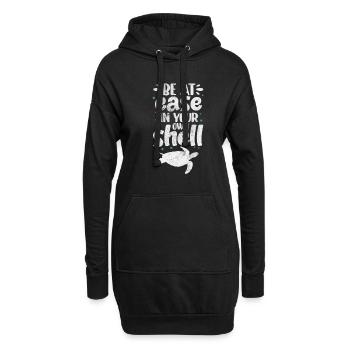 Tortue - Sweat-shirt à capuche long Femme - noir - Devant
