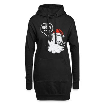 Effrayant Halloween Mignon Noël - Sweat-shirt à capuche long Femme - noir - Devant