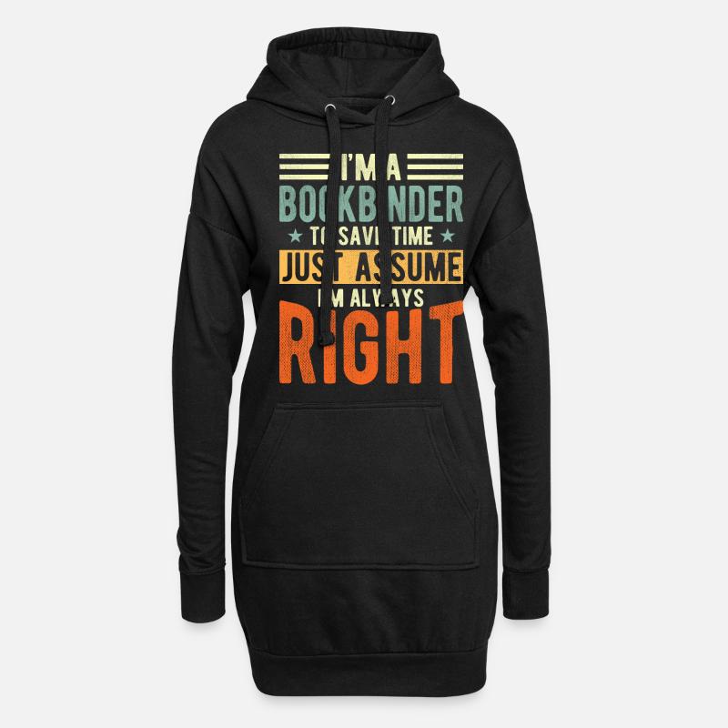 Buchbinder - Hoodie-Kleid - Schwarz
