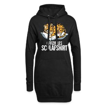 Offizielles Schlafshirt Leopard - Hoodie-Kleid - Schwarz - Vorne
