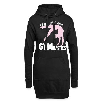Turnen Gymnastik RSG Turnerin Turnsport - Hoodie-Kleid - Schwarz - Vorne