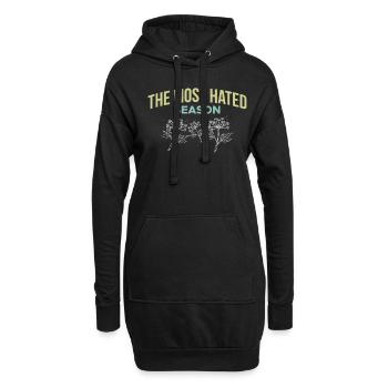 La saison la plus détestée : le pollen : le rhume des foins - Sweat-shirt à capuche long Femme - noir - Devant