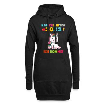 Kindergarten 2022 Ich Komme Kindergarten Einhorn - Hoodie-Kleid - Schwarz - Vorne