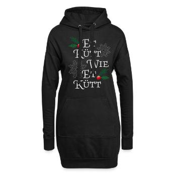 Et Kütt Wie Et Kütt Kölsch Kölner Karneval Köln - Hoodie-Kleid - Schwarz - Vorne
