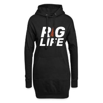 Plate-forme de forage pétrolier Rig Life - Sweat-shirt à capuche long Femme - noir - Devant