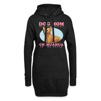 Chihuahua Mom | Hundebesitzer Hunde Geschenk - Hoodie-Kleid - Schwarz - Vorne