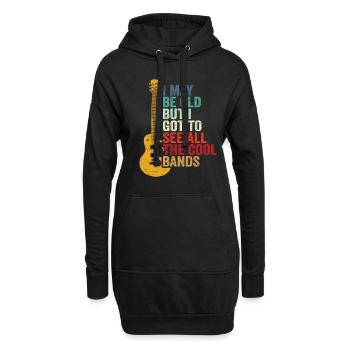 I Bin Alt, Aber Ich Muss Die Coolen Bands Sehen - Hoodie-Kleid - Schwarz - Vorne