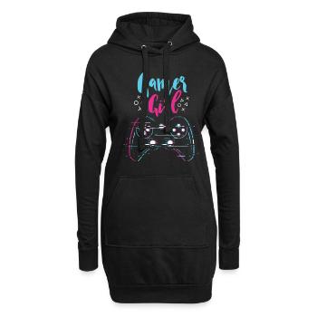 Gamer Girl - Sweat-shirt à capuche long Femme - noir - Devant
