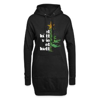 Et Kütt Wie Et Kütt Kölsch Köln Weihnachtsbaum - Hoodie-Kleid - Schwarz - Vorne