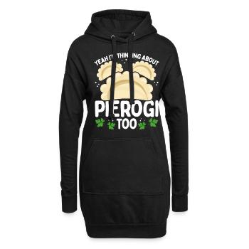 Cuisine polonaise Je pensais aussi à Pierogi - Sweat-shirt à capuche long Femme - noir - Devant