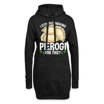 Pierogi Maker J’ai arrêté de faire Pierogi pour ça - Sweat-shirt à capuche long Femme - noir - Devant
