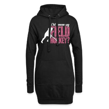 Joueuse de hockey sur gazon - Sweat-shirt à capuche long Femme - noir - Devant