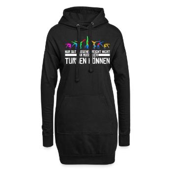 Turnen Turnerin Gymnastik - Hoodie-Kleid - Schwarz - Vorne