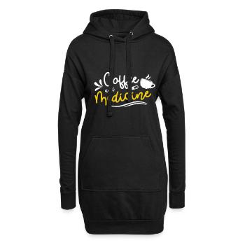 Kaffee Und Medizin Arzt Arzt - Hoodie-Kleid - Schwarz - Vorne