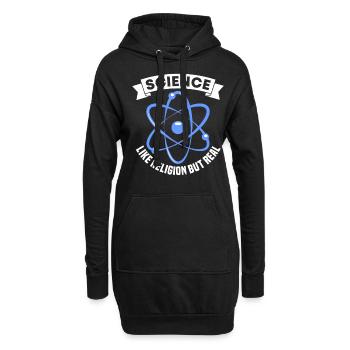 Science Like Religion Only Real Funny For Atheist - Hoodie-Kleid - Schwarz - Vorne