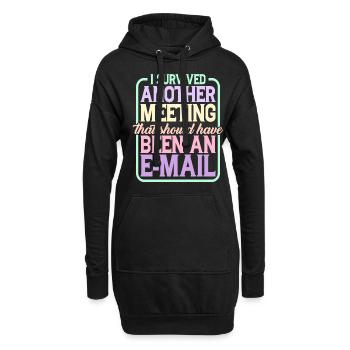 I Survived Another Meeting 24 - Hoodie Dress - black - Front