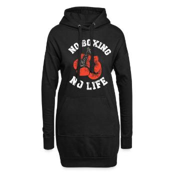 No Boxing No Life Boxhandschuhe - Hoodie-Kleid - Schwarz - Vorne