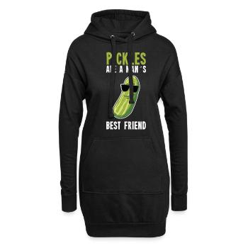 Pickles Are A Mans Best Friend - Hoodie-Kleid - Schwarz - Vorne